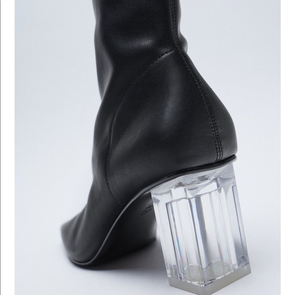 Zara methacrylate heels ankle boots - Picture 2 of 10
